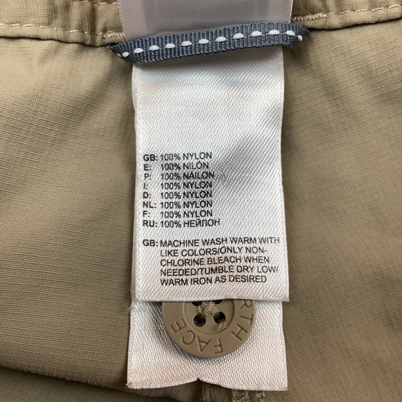 North Face Convertible Cargo Hiking Camping Pant Tan Nylon - Picture 8 of 12